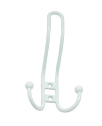 Крючок-вешалка №12 2-х полимер белый 58030