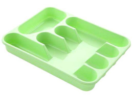 Лоток для столовых приборов пластиковый 37,5х30,5х7см, цвет в ассортименте Полимербыт С606