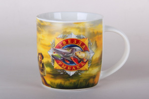 Кружка фарфоровая 350мл Рыбаку Коралл N-3