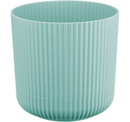 Кашпо пластиковое Вельвет с поддоном 1,6л d-14см h-13,5см морская волна Idea М3180