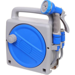 Катушка со шлангом 1/2" 10м, с адаптерами для полива, AM5035 Grower, серо-синий РЦ Восток 782-319