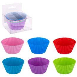 Формы для выпечки силиконовые набор  6шт. d-7см h-3,5см Roseo Mallony 007236