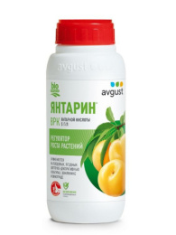 Янтарин 500мл флакон природный стимулятор роста и развития для всех культур на основе янтарной кислоты Avgust
