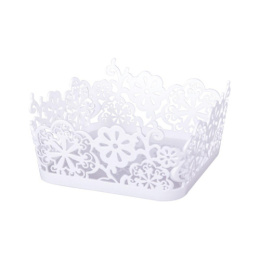 Сухарница пластиковая Соната 16,2х16,2х8,5см белый Альтернатива М6034