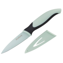 Нож стальной Arno  83мм с покрытием non-stick, пластиковая ручка, овощной, в ножнах Mallony 107141