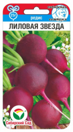 Редис Лиловая звезда 2г цветной пакет Сибирский сад