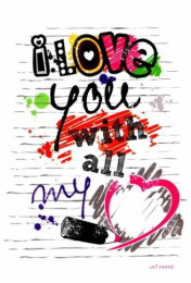 Книжка записная А5  80 листов С любовью, книжный переплет С0379-123