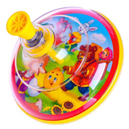 Юла пластиковая прозрачная Сказочные животные, в ассортименте, в сетке Пеликан 5433206