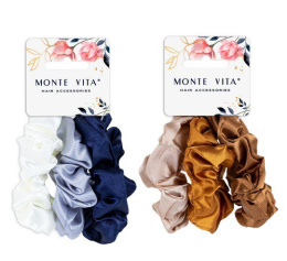 Резинки для волос Monte Vita набор   3шт. скранч 3х19см, ассорти 457072