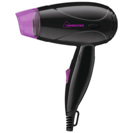 Фен 1000Вт, складная ручка, HS-8001, черный HomeStar 002805