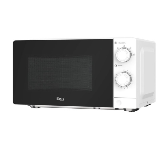 Микроволновая печь 20л 700Вт, механическое управление, белый Oasis MW-70XW