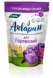 Акварин для гортензий 500г удобрение водорастворимое комплексное, марка 1, дой-пак Буйские удобрения