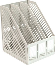 Вертикальный накопитель 3 секции ErichKrause, сборный, серый 13097