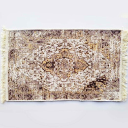 Коврик напольный хлопковый Kilim Gold 60х120см, кремовый-бежевый L'Cadesi REX-70131