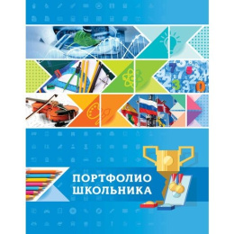 Портфолио школьника BG на кольцах, 20 файлов, 10 вкладышей ППТ4к20ф_лг 7798