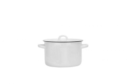 Кастрюля эмалированная  3,0л цилиндрическая с металл. крышкой без декора без ободка Магн, в ассортименте Эмаль Магнитогорск 1612