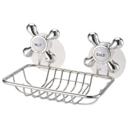 Мыльница стальная хромированная на присосках SPOT-BH-04 Рыжий кот 008147