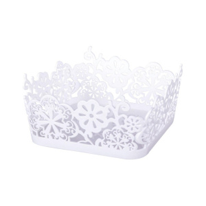 Сухарница пластиковая Соната 16,2х16,2х8,5см белый Альтернатива М6034