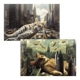 Папка с кнопкой А4 ErichKrause Big City Cats 63511