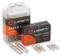 Скрепки 28мм 100шт. Lamark 2220, золотистые 128/80200