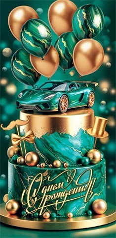 Открытка-конверт для денег С Днем рождения 2-16-3186