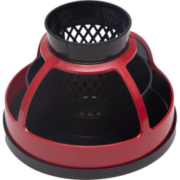 Подставка для пишущих принадлежностей Devente Whirting, вращающаяся, черная с красным 4102403