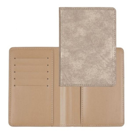 Обложка для паспорта Devente Shadow, искусственная кожа, бежевый с золотом 1030917