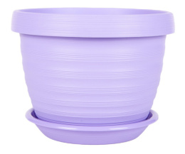 Горшок для цветов пластиковый Толедо с поддоном  7,0л d-27см h-21см лаванда 5plast 5PL0478