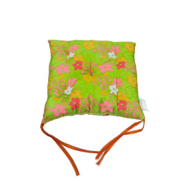 Сидушка на табурет 40х40см с завязками микрофибра/холофайбер, цвет в ассортименте ДомВелл 