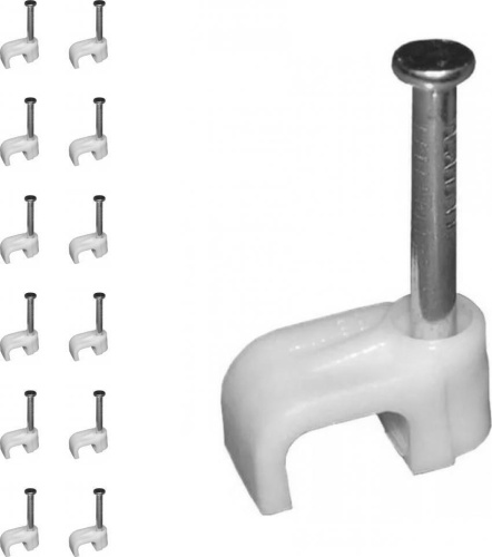 Держатель кабеля 4мм прямоуг. (50 шт) РосДюбель 055-4к