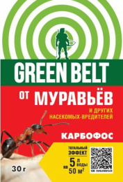 Карбофос 30г для защиты от домовых муравьев и других вредных насекомых Грин Бэлт 01-144