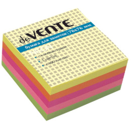 Блок самоклеящийся 76х76 5 цветов неон 400 листов Devente 2010342