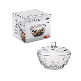 Сахарница стеклянная Perla 140мм, в п/у Pasabahce Бор 97236
