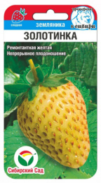 Земляника ремонтантная Золотинка  10шт. цветной пакет Сибирский сад