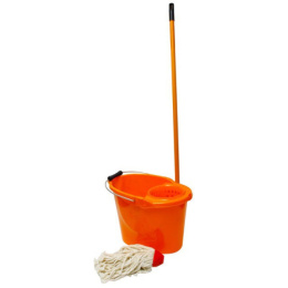 Комплект для влажной уборки пластиковый (ведро с отжимом + швабра МОП) Vogue цвета в ассортименте Svip SV3915