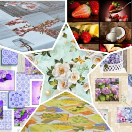 Скатерть ПВХ на тканевой основе прямоугольная 110х137см Глянец, в ассортименте Grace 85699