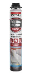 Клей-пена полиур. пистолет. Soudal Soudabond Блоки 750мл. 199052