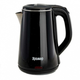 Чайник электрический 1,8л 1500Вт, нержавеющая сталь, пластик, диск,  черный Яромир ЯР-1059