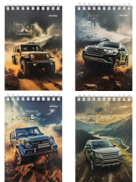 Блокнот А6  40 листов Авто и природа, гребень Б40-2054