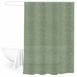 Штора для ванной EVA/ПЭ 180х180см, люверсы, зеленый Радужный Дом РД66669