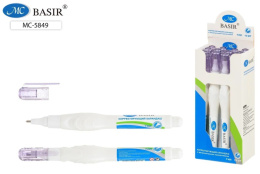 Корректирующая ручка  7мл фигурный белый корпус МС-5849