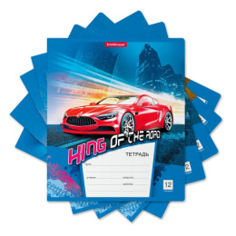Тетрадь  12 листов линейка ErichKrause Автосияние 39907