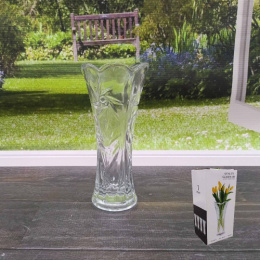 Ваза для цветов стеклянная кубок h-19,5см d-9см Радужный Дом РД20303