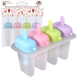 Форма для мороженого пластиковая 4 ячейки Сладкая мечта Мультидом VL80-374