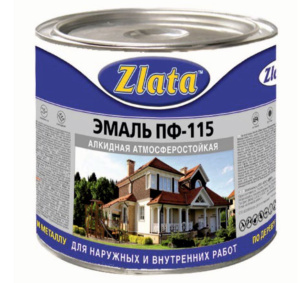 Эмаль ПФ-115 ГОСТ черная  1,8кг Zlata