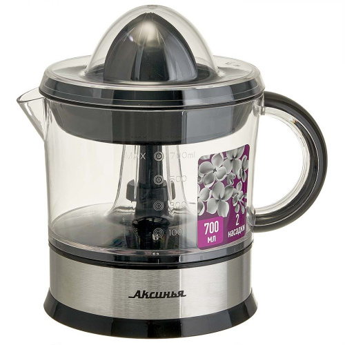 Соковыжималка электрическая  40Вт, для цитрусовых, черный Аксинья КС-2200