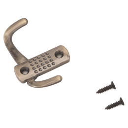 Крючок-вешалка StahlBuro 212 B AB старая бронза, 2-х рожковый, европакет StahlBuro 42693