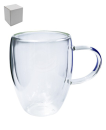 Кружка стеклянная 350мл с двойными стенками, в инд/у Lavenir 83518