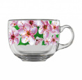 Кружка стеклянная 450мл Сакура (круг) Декостек 2027-Д
