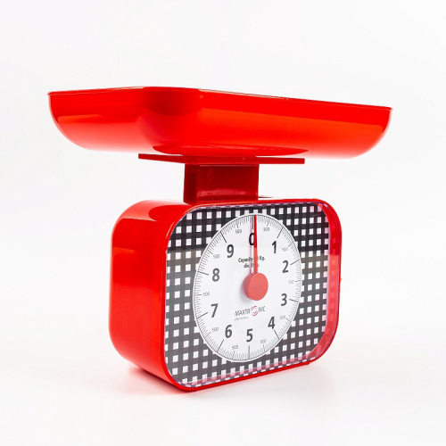 Весы кухонные механические до 10кг, красный Maxtronic MAX-1804